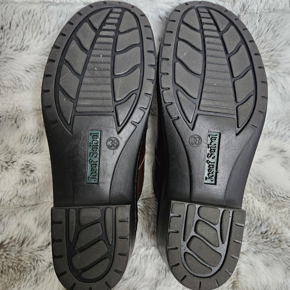 JOSEF SEIBEL Leather Clog Mules Womens Sz 7.5 EU 38 Brown Slip on Comfort - Picture 6 of 7